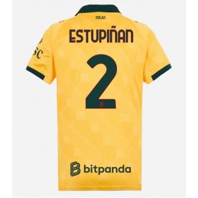 Camiseta AC Milan Pervis Estupinan #2 Tercera Equipación Replica 2025-26 para mujer mangas cortas Camiseta AC Milan Pervis Estupinan #2 Tercera Equipación Replica 2025-26 para mujer mangas cortas
